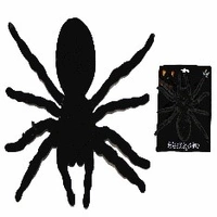 Flocked Black Tarantula Halloween Prop (20cm)