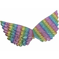 Metallic Pastel Rainbow Wings Costume Accessory