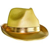 Adults' Gold Velour Fedora Hat