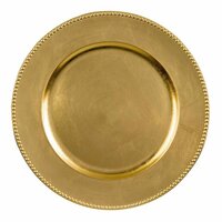 Premium Reusable Metallic Gold Serving Plate (35cm)