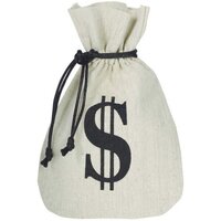 Burlap Money Sacks Favor Bags - Pk 8