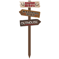 Wild West Directional Sign Yard Stake (26m)