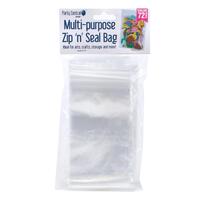 Zip Resealable Plastic Bags (14x8cm) - Pk 72