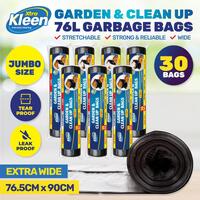 X-Large Black Kitchen Tidy Garbage Bin Liners (76L) - Pk 30