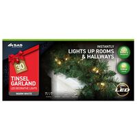 Premium Decorative LED Light Tinsel Garland (3m)