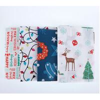 Flannel-Backed Plastic Vinyl Christmas Table Cover - Asstd. Designs