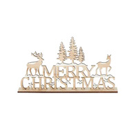 Merry Xmas MDF Table Decoration 30x5x17cm
