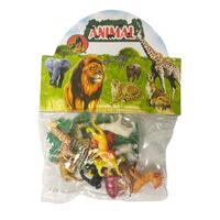 Zoo Animals Plastic Toys - Pk 12