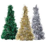 Christmas Tinsel Tree Table Centrepiece