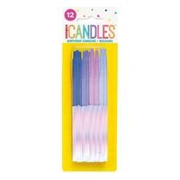 Iridescent Birthday Candles - Pk 12