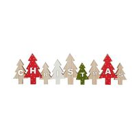 Multicolour 'Christmas' Trees MDF Sign