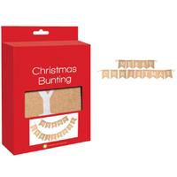 Merry Christmas Hessian Bunting (3m)