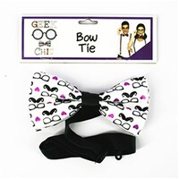 Hipster Print Adjustable Bow Tie*