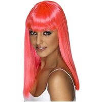 Glamourama Straight Neon Pink Wig