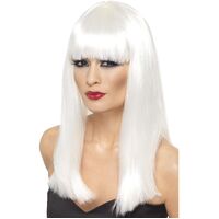 Glamourama Straight White Wig
