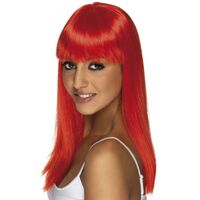 Glamourama Straight Neon Red Wig