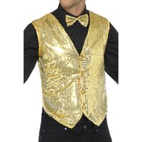 Adults' Gold Spangled Waistcoat