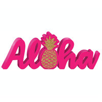 Aloha Tropical Standing MDF Sign