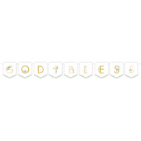 Botanical 'God Bless' Pennant Banner (1.6m)