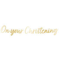 Botanical 'On Your Christening' Letter Banner (1.6m)