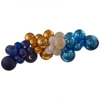 Eid Mubarak Blue, Gold & White Balloon Garland Pack