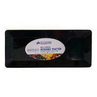 Small Black Rectangle Reusable Platter (46x20x2cm)