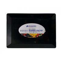 Medium Black Rectangle Reusable Platter (40x28x2cm)