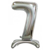 76cm Silver Number 7 Standing Foil Balloon