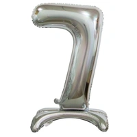 76cm Silver Number 7 Standing Foil Balloon*