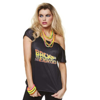 Adult's Back to the Eighties Off-Shoulder T-Shirt
