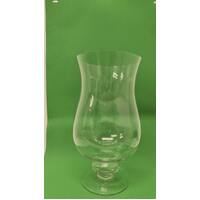 Clear Glass Pedestal Vase