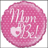 Mum To Be Pink Polka Round Foil Balloon (18in.)