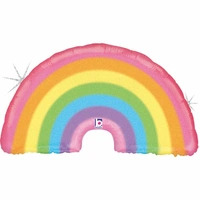 Glitter Pastel Rainbow Shape Foil Balloon (36in.)