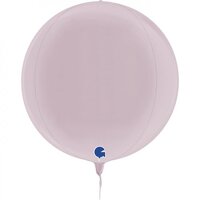 Pastel Pink Globe 4D Foil Balloon (15in.)