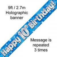 10th Birthday Blue Holo Banner (2.7M)