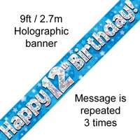 12th Birthday Blue Holo Banner (2.7M)