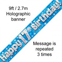 17th Birthday Blue Holo Banner (2.7M)