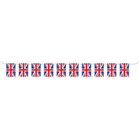 Patriotic British Flags Plastic Bunting 5m