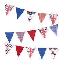 Patriotic British Pennant Banner 3m