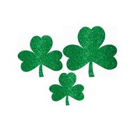 Shamrocks Assorted Glitter Cutouts - Pk 10 