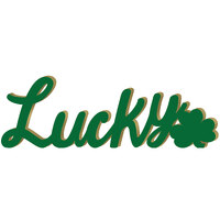 Irish Lucky & Shamrock Mdf Standing Sign (12Cm X 38Cm)