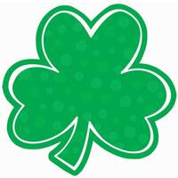 Shamrock With Dots Printed Cardboard Cutout (20Cm)