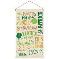 St Patrick'S Large Canvas Hanging Sign (80Cm X 45Cm)
