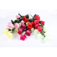 6 Astd Color Rose Buds 35cm