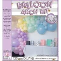 Pastel Rainbow Balloon Arch Kit 120pcs 