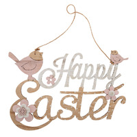 MDF Happy Easter Hanging Sign (37x30cm)