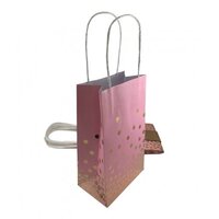 Paper Party Bag - Pink & Gold - Pk 5