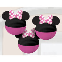 Minnie Mouse Forever Paper Lanterns with Ears and Bows - 3 Pack