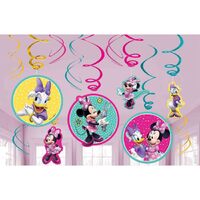  Minnie Mouse Hanging Spiral Swirls Decorations - Pack of 12