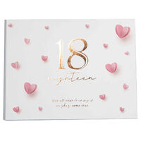 Hearts 18th Birthday Guest Book